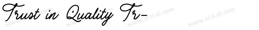 Trust in Quality Tr字体转换